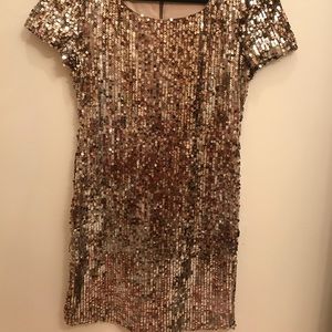Gold Sequin Dress